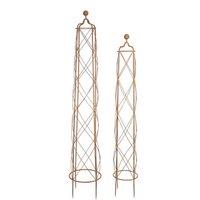 Ascalon Design Ltd Wirework Obelisk Plant Support (Set of 2) - Metal - Dark Rust in Brown