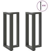 Berkfield Home Bar Table Legs T-Shaped2 pcs Anthracite 40x35x(90-91) cm Steel in Black