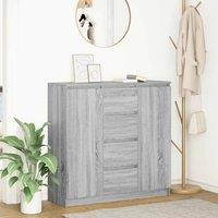 Berkfield Home Sideboard with Drawers Grey Sonoma 100.5x35x98.5 cm Engineered Wood