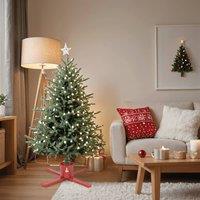 Berkfield Home Christmas Tree Stand Red 61x61x15.5 cm