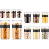 Bodum PRESSO Set of 12 Storage Containers in Black
