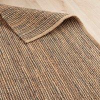 Industville Fen Hand Woven Jute Rug - Natural & Dark Brown | Size: 120 cm x 180 cm