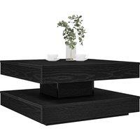 Berkfield Home Coffee Table 360-Degree Rotatable Black 70x70x34.5 cm