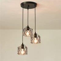 Pheashine Retro Iron Pendant Light Black, E27 Socket (Light Not Included), H1.5m in Black