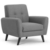Ashfield Linen Fabric Arm Chair in Grey