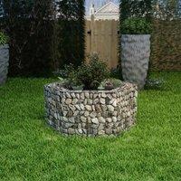 Berkfield Home Hexagonal Gabion Raised Bed 100x90x50 cm in Silver | Size: 100 x 90 x 50 cm