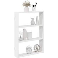 Berkfield Home Wall Shelf White 43x9x60 cm Engineered Wood | Size: 43 x 9 x 60 cm