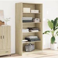 Berkfield Home Wardrobe Sonoma Oak 100x50x200 cm Engineered Wood in Brown | Size: 100 x 50 x 200 cm