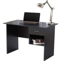 RayGar Wexford Desk with Drawer & Open Storage Space in Black | Size: 1 Pack
