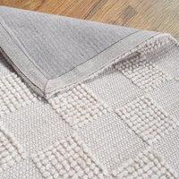 Industville Acle Hand Woven Wool Rug - Ivory | Size: 170 cm x 240 cm