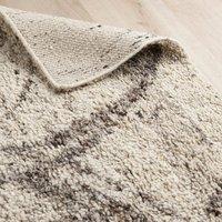 Industville Brae Hand Knotted Wool Rug - Natural & Dark Brown | Size: 170 cm x 240 cm