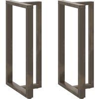 Berkfield Home Bar Table Legs T-Shaped 2 pcs Natural Steel 60x35x(110-111) cm Steel in Black