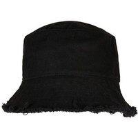 Yupoong Men's Flexfit Alpha Open Edge Bucket Hat in Black