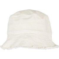 Yupoong Men's Flexfit Alpha Open Edge Bucket Hat in Off-White