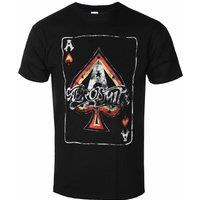 Aerosmith Men's Ace Of Spades Cotton T-Shirt in Black | Size: XL