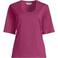 Lands' End Women's Supima Scoop Neck Tee in Raspberry | Size: 14-16