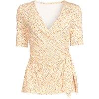 Lands' End Women's Plus Cotton Modal Side Tie Elbow Sleeve Top | Size: 20-22