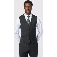 Alexandre Silver Label Men's Tailored Fit Italian Black Twill Waistcoat | Size: 42R