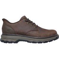 Skechers Men's Lockett Round Toe Bungee Lace Leather Slip-Ins Cocoa in Brown | Size: 8