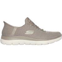 Skechers Women's Summits - Sparkle Snake Mesh Bungee Slip-Ins Taupe /Gold | Size: 4