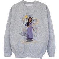 Wish Girl's Shine On Asha Standing Sweatshirt in Grey | Size: 12-13 Years