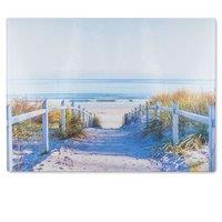 Benjamin Tate Design Path to the beach at baltic sea Designer Glass Chopping Board in Natural
