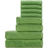 CHRISTY 'Cirrus' Lightweight Fluffy Softloft Cotton 8 Piece Towel Bale in Green