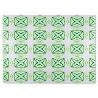 Benjamin Tate Design Green Extraordinary Boho Chic Summer Design Glass Chopping Board in Natural