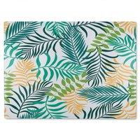 Benjamin Tate Design Tropical palm leaves Designer Glass Chopping Board in Natural