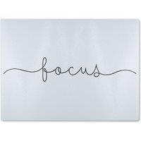 Benjamin Tate Design Text Focus Designer Glass Chopping Board in Natural