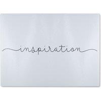 Benjamin Tate Design Text Inspiration Designer Glass Chopping Board in Natural