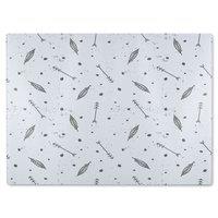 Benjamin Tate Design Feathers & Arrows In Boho Style Glass Chopping Board in Natural