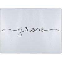 Benjamin Tate Design Text Glow Designer Glass Chopping Board in Natural