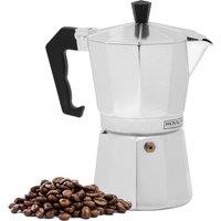 Royalford Moka Pot Espresso Stove Top Coffee Maker Cafeteria Percolator in Metallic Silver | Size: Small