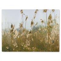 Benjamin Tate Design Plumes Slimbridge Designer Glass Chopping Board in Natural