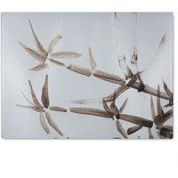 Benjamin Tate Design Japanese painting of bamboo Designer Glass Chopping Board in Natural