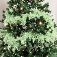 Melody Maison Large Pale Mint Green Feather Boa Christmas Garland - 182cm (1.82m / 71.6') in Light Green
