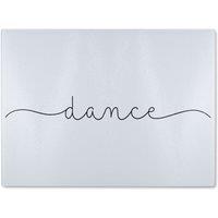 Benjamin Tate Design Text Dance Designer Glass Chopping Board in Natural