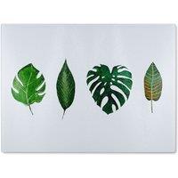 Benjamin Tate Design leaves selections Designer Glass Chopping Board in Natural