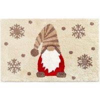 Allure Bath Fashions Neutral Gonk Christmas Bath Mat - Non Slip & Super Soft in Beige