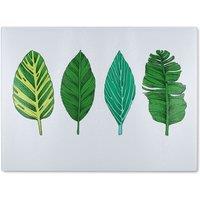 Benjamin Tate Design Four Leaves Designer Glass Chopping Board in Natural