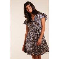 Blue Vanilla Women's Wrap Ruffle Mini Dress in Navy | Size: 8