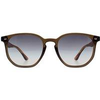 Ted Baker Men's Round Transparent Khaki Brown Striped Brown Grey Gradient TB1655 Dock