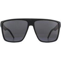 Tommy Hilfiger Men's Square Matte Black Grey Sunglasses