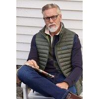 Weird Fish Men's Langtree Lightweight Showerproof Padded Gilet in Dark Green | Size: XL