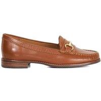 Dune London Women's Wide Fit 'Glenny' Leather Loafers in Tan | Size: 7