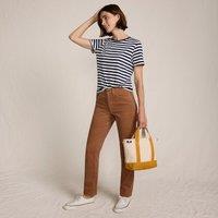 Lands' End Women's Plus Straight Leg Needlecord Jeans, Mid Rise in Light Brown | Size: 14-16S