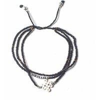 KDMD Women's Temple String Bracelet - Spiritual Grounding in Black