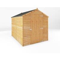 Mercia Single Door Overlap Apex Windowless Shed - L240.4 x W190.5 x H198.6 cm in Brown