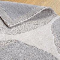 Industville Flint Hand Tufted Wool Rug - Ivory & Grey | Size: 120 cm x 180 cm